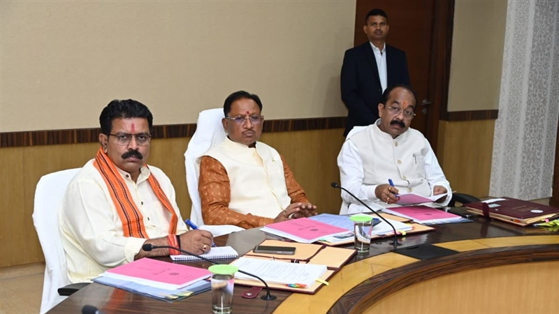 Sai Cabinet Meeting छततसगढ म शर हग रमलल दरशन यजन