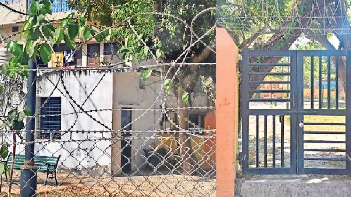 सतना में आधे पार्क पर नगरीय प्रशासन राज्यमंत्री का कब्जा, तारबंदी कर जड़ दिया ताला