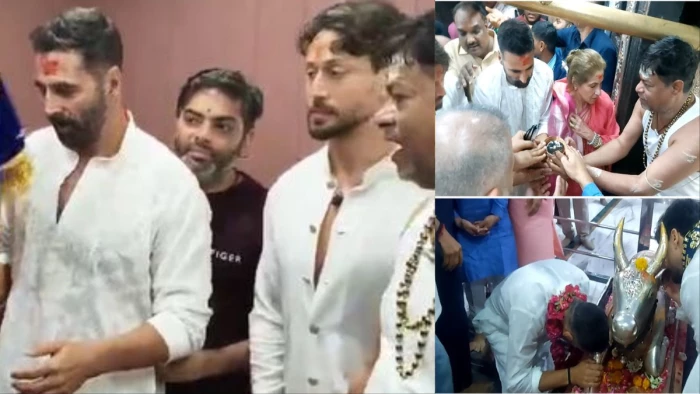 उज्जैन: अक्षय कुमार ने सास डिंपल कपाड़िया और टाइगर श्रॉफ संग किए महाकाल दर्शन, नंदी के कान में कही मनोकामना