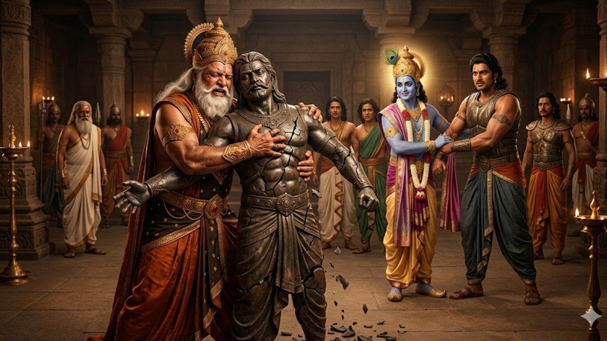 Mahabharata Story: 100 पुत्रों की मृत्यु का बदला लेना चाहते थे धृतराष्ट्र, भीम के लिए रचा था घातक षड्यंत्र; ऐसे टाली बड़ी अनहोनी