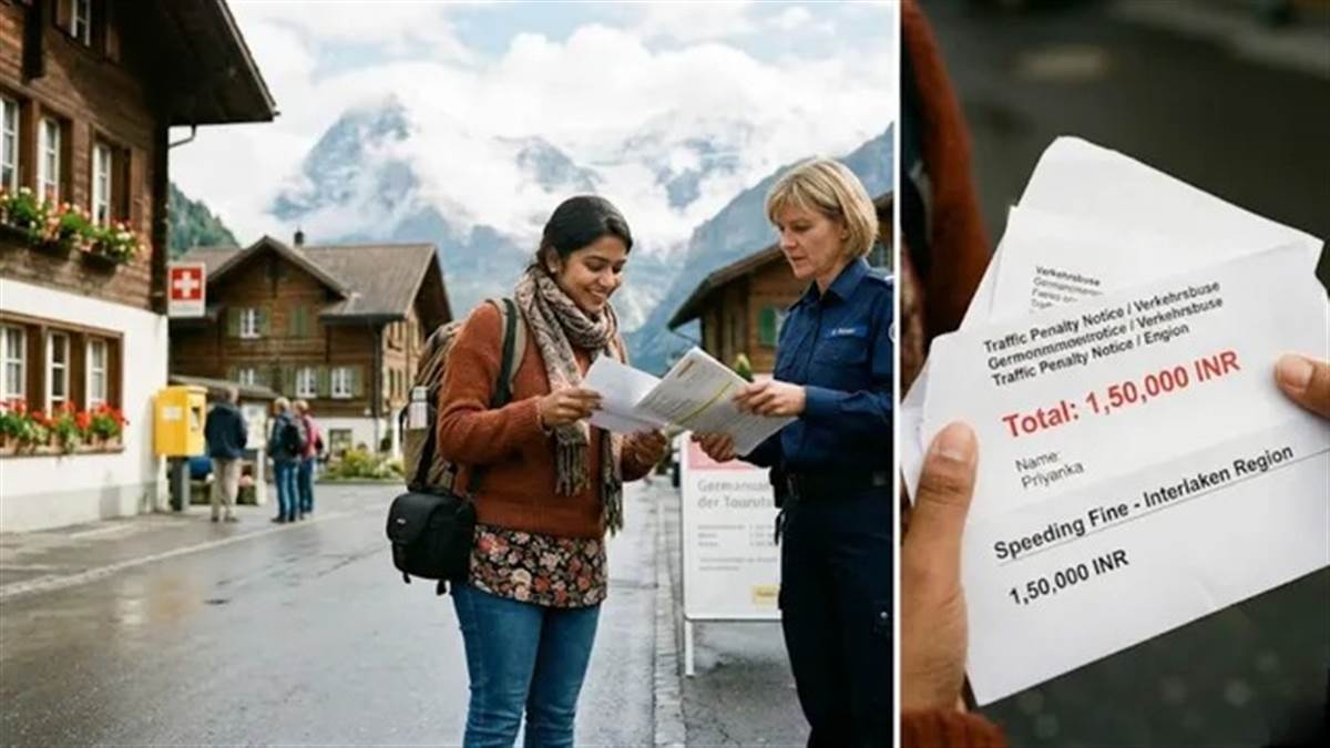 स्विट्जरलैंड घूमकर लौटी भारतीय महिला को मिला ₹1.5 लाख का ट्रैफिक चालान, छिड़ी 'वीजा बैन' की बहस!