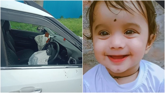 इंदौर में स्पीड ब्रेकर पर कार से भिडी कार, मां की गोद में खड़े बच्चे की डैशबोर्ड से टकराकर मौत