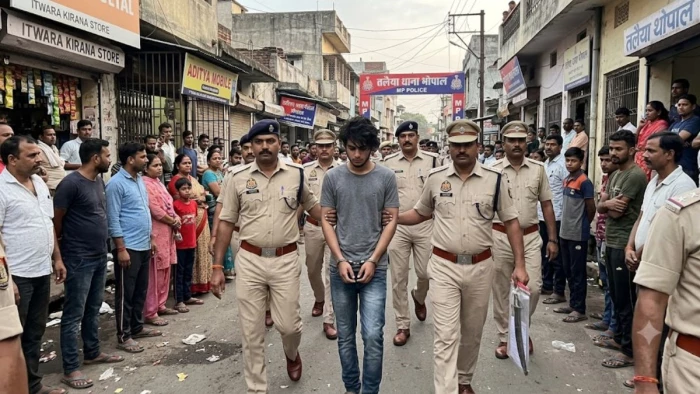 हिस्ट्रीशीटर बदमाश ने देर रात जहां तलवार लहराकर फैलाई दहशत, पुलिस ने उसी सड़क पर निकाला 'अदनान बच्चा' का जुलूस