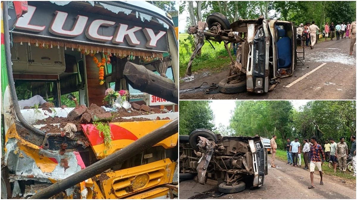 Dindori Road Accident: मध्य प्रदेश के डिंडौरी में तीन गाड़‍ियों की टक्कर, तूफान वाहन में सवार 9 लोग घायल
