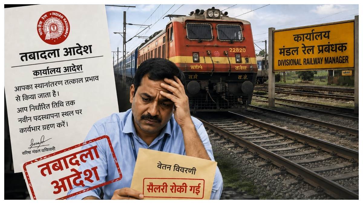 तबादला आदेश की अवहेलना पड़ी भारी, डीआरएम के निर्देश पर 15 रेलकर्मियों की सैलरी रोकी गई