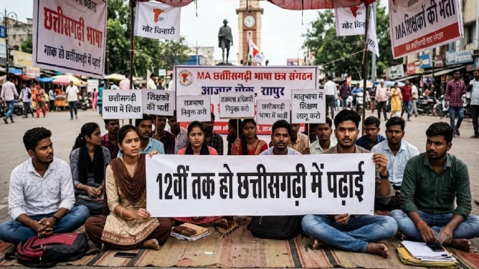 स्कूलों में 12वीं तक छत्तीसगढ़ी में शिक्षा समेत पांच मांगों को लेकर गांधी जयंती पर रायपुर में मातृभाषा सत्याग्रह