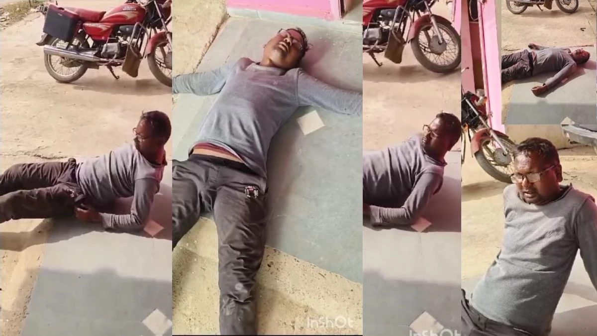 बीच बाजार लड़खड़ाते गुरु जी...शिक्षा व्यवस्था पर सवाल, डीईओ ने किया निलंबित