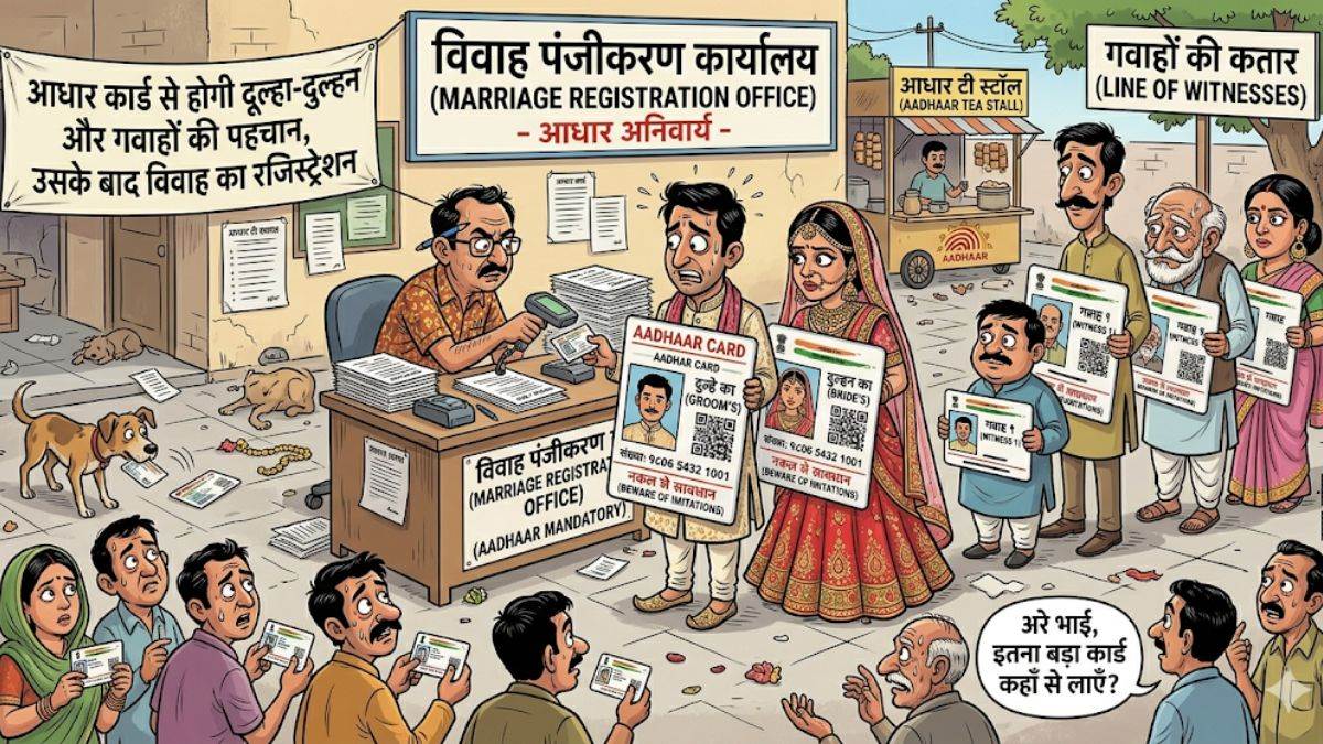 यूपी में दूल्हा-दुल्हन और गवाहों की पहले आधार से होगी पहचान फिर होगा विवाह का रजिस्ट्रेशन