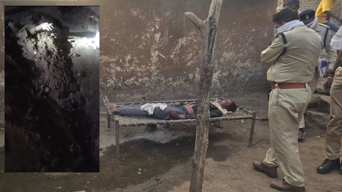 Crown the wife and buried in the pit, slept on the bed above, the hand of the corpse was left out