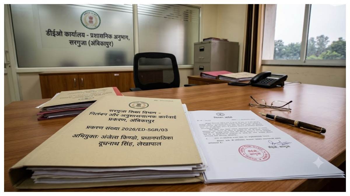 सरगुजा शिक्षा विभाग में कूटरचना का खुला खेल : वित्तीय गड़बड़ी में प्रधानपाठिका व लेखापाल निलंबित