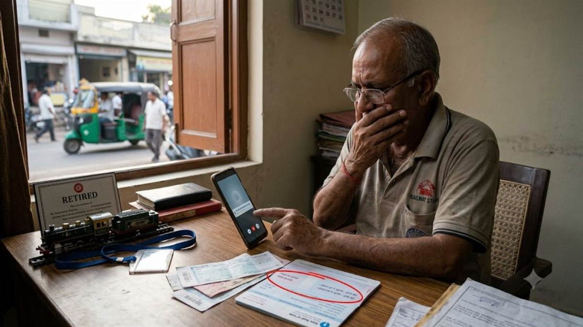रेलवे का नकली दफ्तर दिखाकर रिटायर्ड कर्मचारी से 7.40 लाख की साइबर ठगी, मोबाइल हैक कर साफ किया खाता