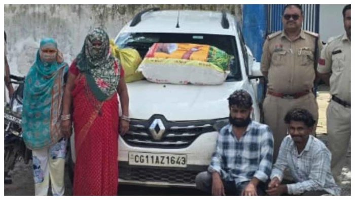 बिर्रा पुलिस की बड़ी सफलता! ओडिशा से आ रही गांजे की बड़ी खेप पकड़ी, 2 महिलाओं समेत 4 गिरफ्तार