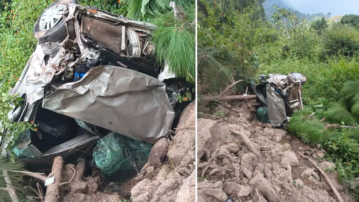 हिमाचल प्रदेश के सिरमौर में दर्दनाक सड़क हादसा, खाई में कार गिरने से 2 लोगों की मौत, तीन की हालत गंभीर
