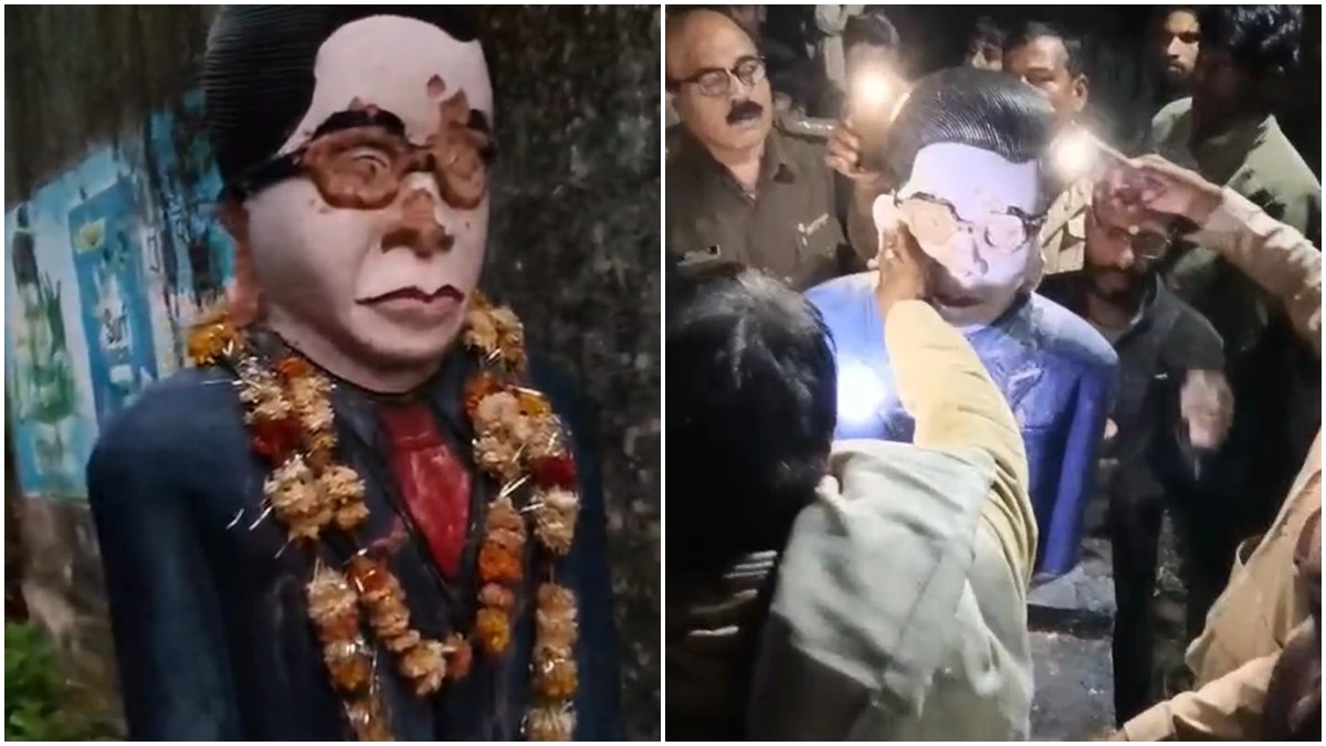 राजगढ़ में भीमराव अम्बेडकर की प्रतिमा क्षतिग्रस्त, मौके पर आसपास के थानों से पहुंचा पुलिस बल