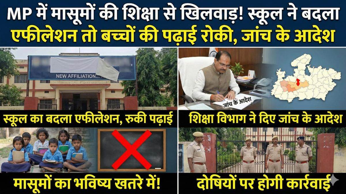 MP में मासूमों की शिक्षा से खिलवाड़! स्कूल ने बदला एफीलेशन तो बच्चों की पढ़ाई रोकी, जांच के आदेश