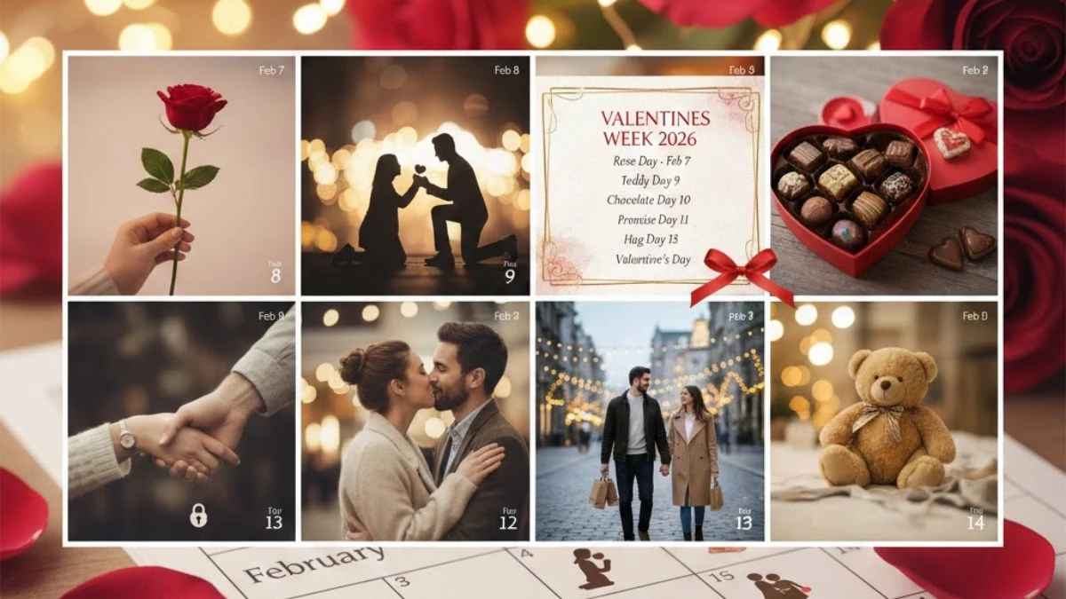 Valentine’s Week 2026: रोज डे से वेलेंटाइन डे तक, प्यार के खास सात दिन, देखें वेलेंटाइन्स वीक 2026 का पूरा कैलेंडर
