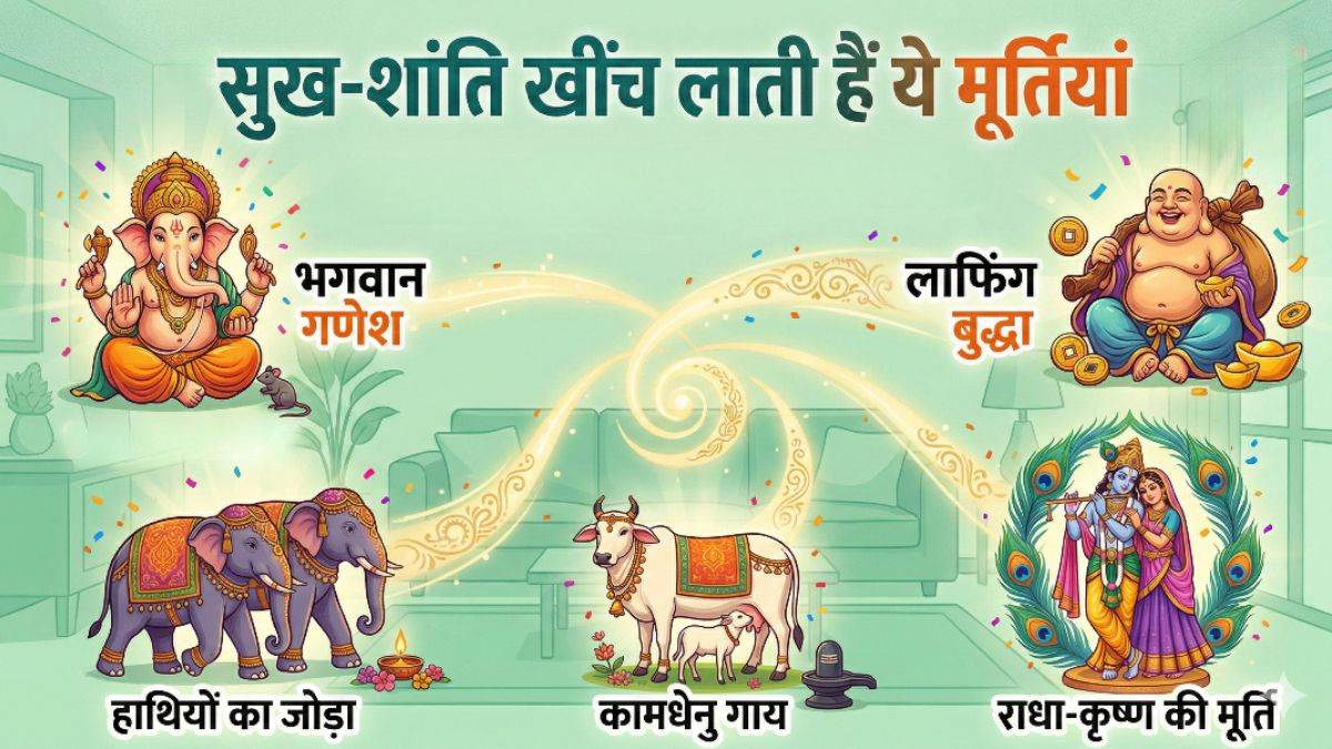 घर में लाएं ये 5 शुभ मूर्तियां, चमक उठेगी किस्मत और बरसेगी सुख-समृद्धि, जानें सही दिशा और वास्तु नियम