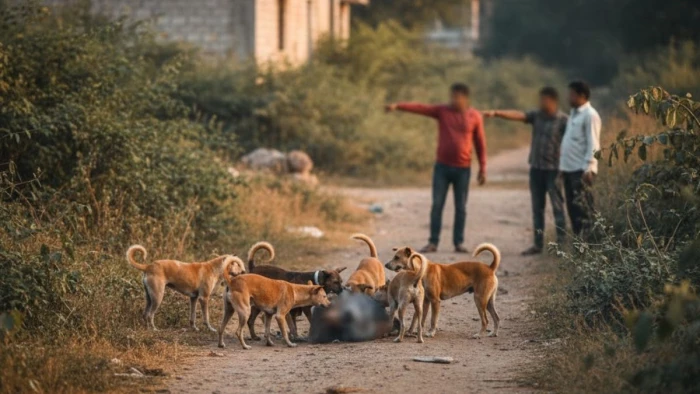 शिवपुरी मेडिकल कॉलेज के पास कुत्तों ने खाया नवजात का शव... रास्ते में कई जगह बिखरे मिले अंग, वीडियो वायरल