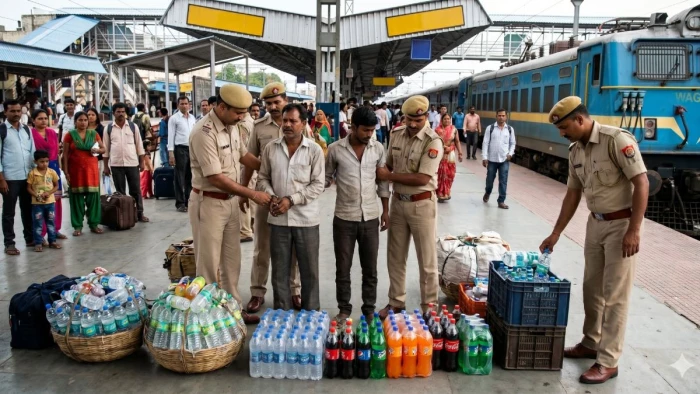 जबलपुर स्टेशन पर RPF का शिकंजा, अनअप्रूव्ड पानी और कोल्ड ड्रिंक बेचते 3 अवैध वेंडर गिरफ्तार