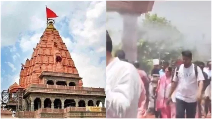 उज्जैन में तेज गर्मी से महाकाल के भक्तों को राहत देने मंदिर में लगाया गया फॉगिंग सिस्टम