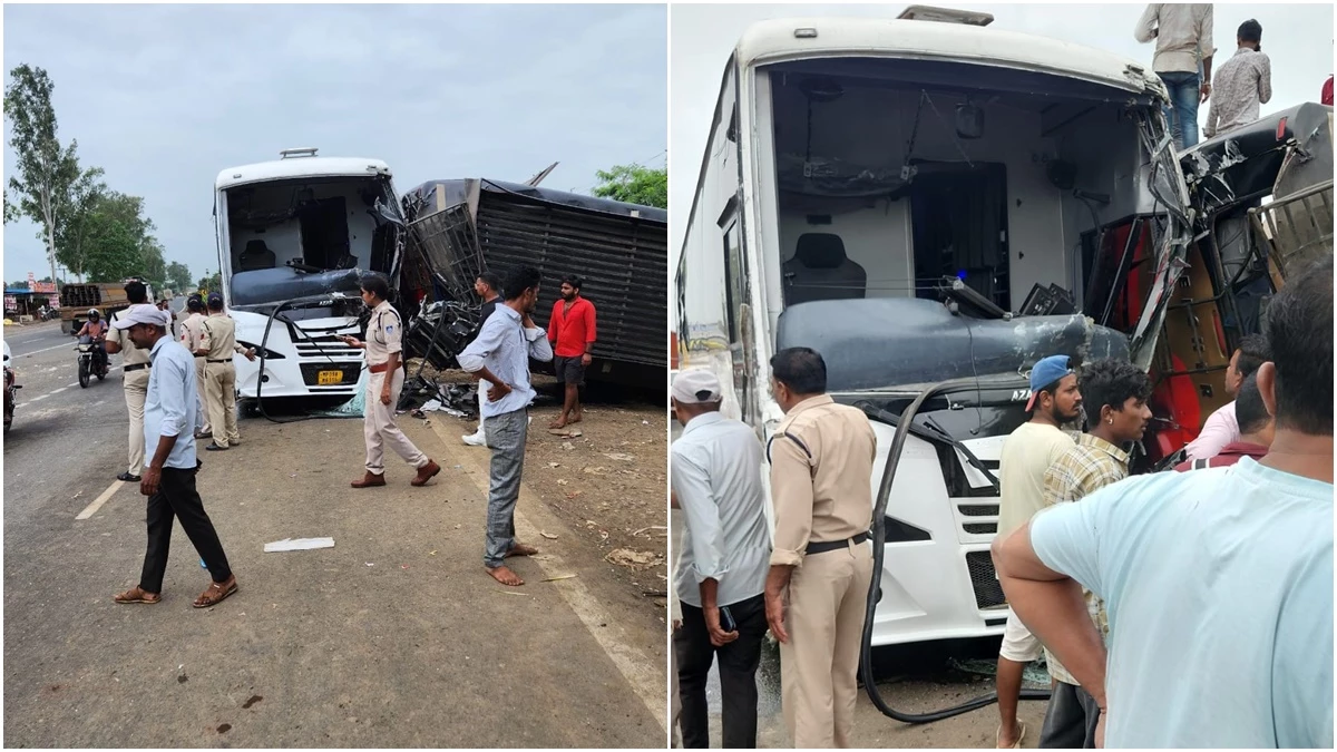 भोपाल-इंदौर रोड पर आष्टा में सवारी उतार रही बस को दूसरी बस ने मारी टक्कर, कई घायल