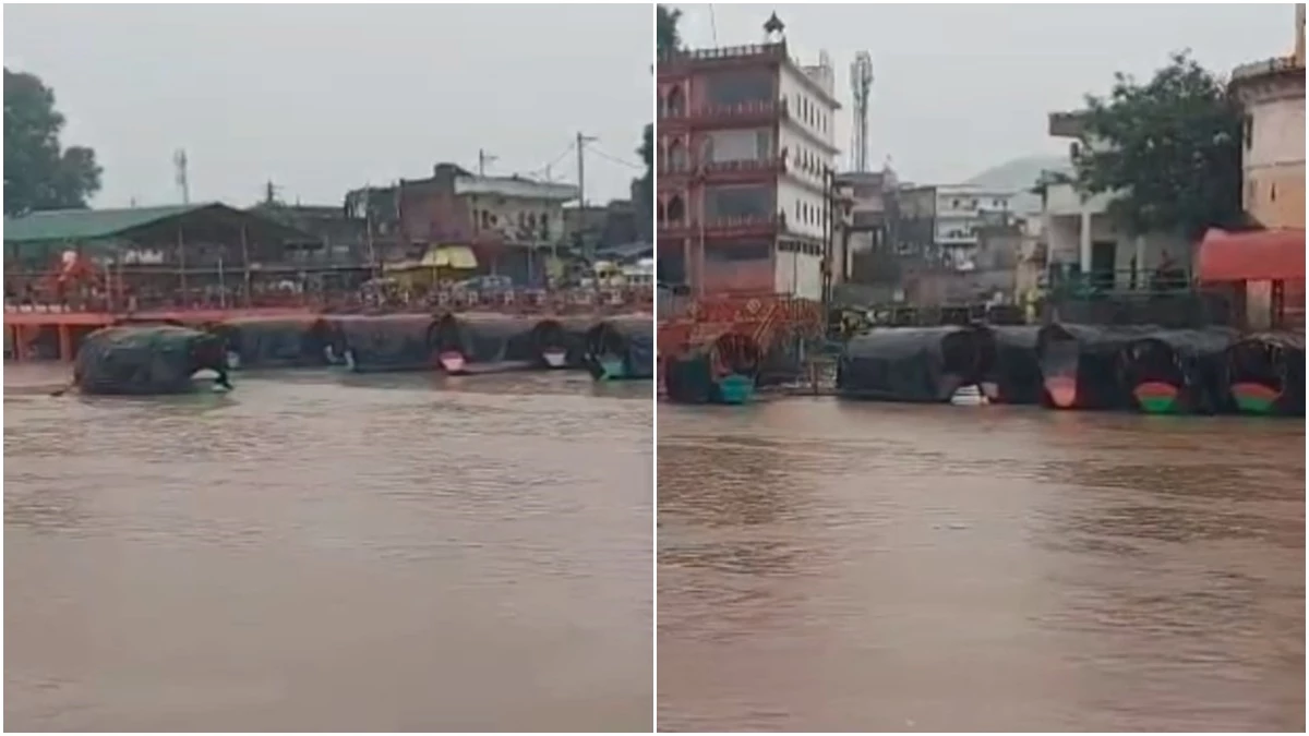 चित्रकूट में एक बार फिर उफान पर आई मंदाकिनी नदी, अलर्ट पर प्रशासन