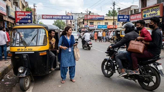 भोपाल में ऑटो से उतरी महिला कंप्यूटर ऑपरेटर से लूट, बाइक सवार तीन बदमाश बैग लेकर फरार