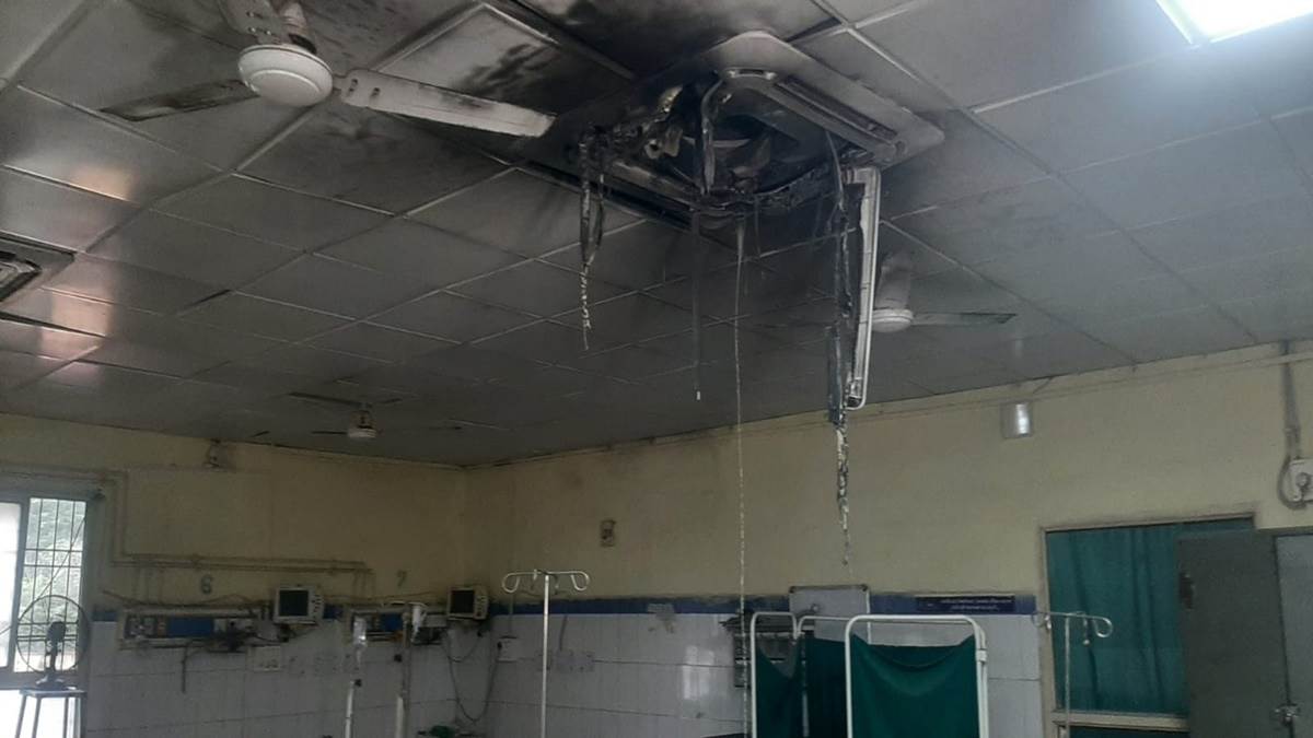 ग्वालियर में ट्रामा सेंटर के ICU में एसी फटने से आग, वेंटिलेटर सपोर्ट हटने से दो मरीजों की मौत