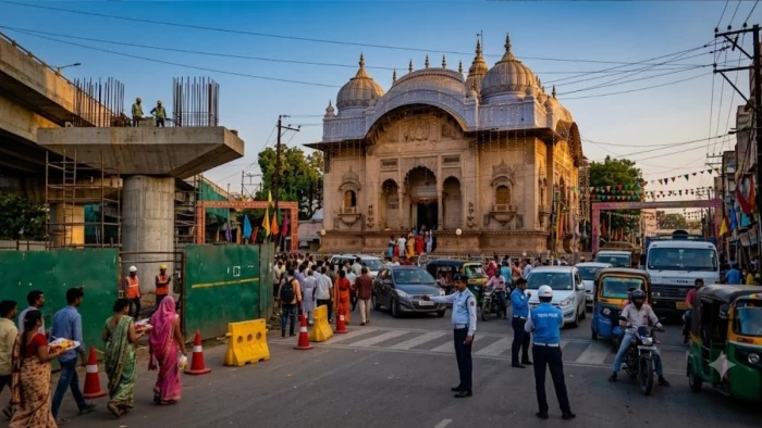 ग्वालियर में जन्माष्टमी पर गोपाल मंदिर पहुंचना चुनौती, फूलबाग-गुरूद्वारा मार्ग बंद, खुलेगा या नहीं फैसला आज