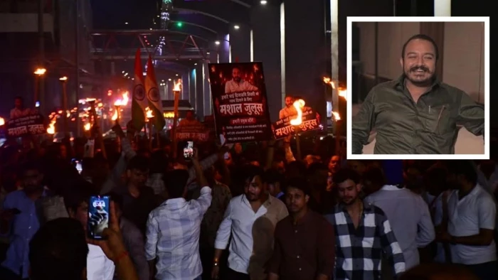 भोपाल में करंट से वकील की मौत पर आक्रोश;  मशाल जुलूस निकालकर किया एमपीनगर थाने का घेराव, अफसरों पर FIR की मांग