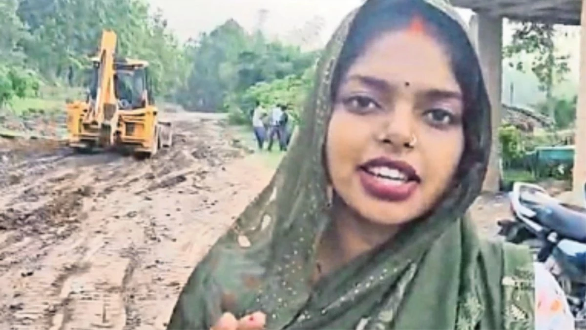 बर्बाद फसल हाथ में लेकर यूट्यूबर लीला ने शिवराज मामा से लगाई गुहार