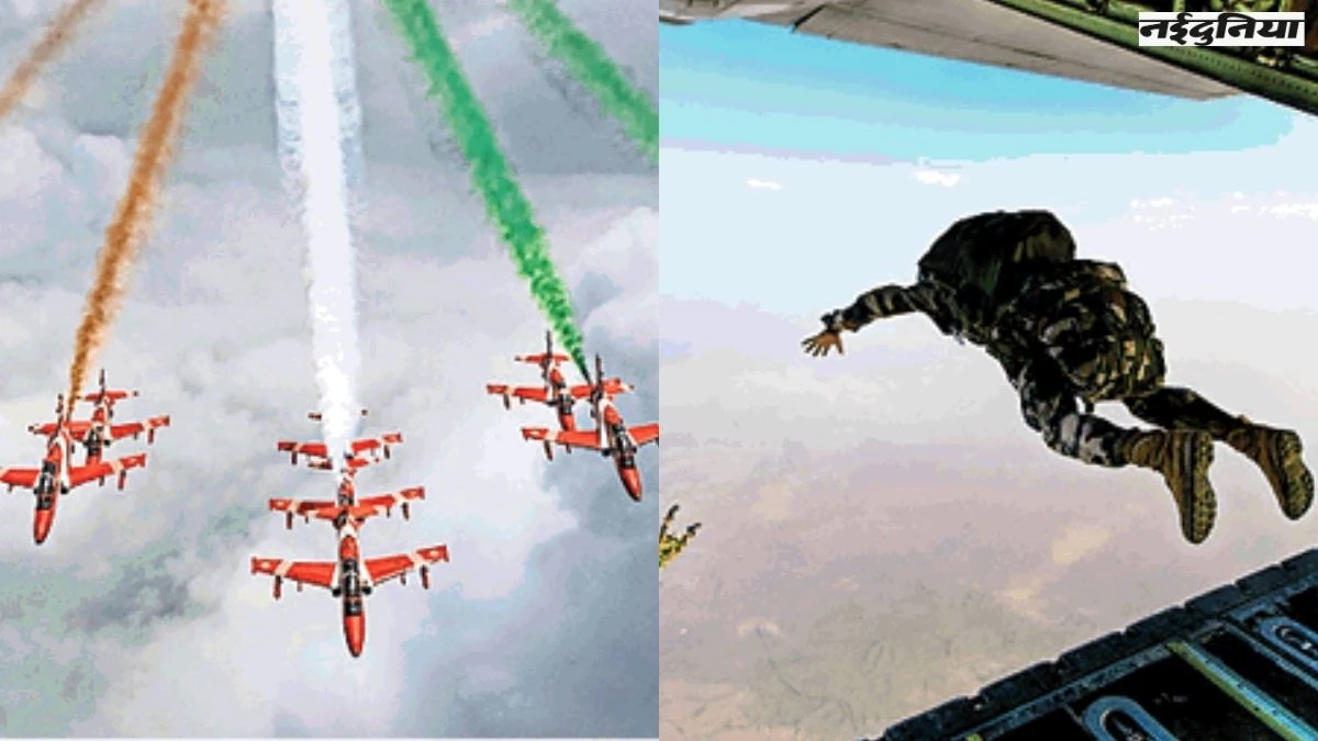 सूर्य किरण एयर शो से गुंज उठेगा रायपुर का आसमान, 10 हजार फीट से छलांग लगाएंगे आकाश गंगा पैराट्रूपर्स