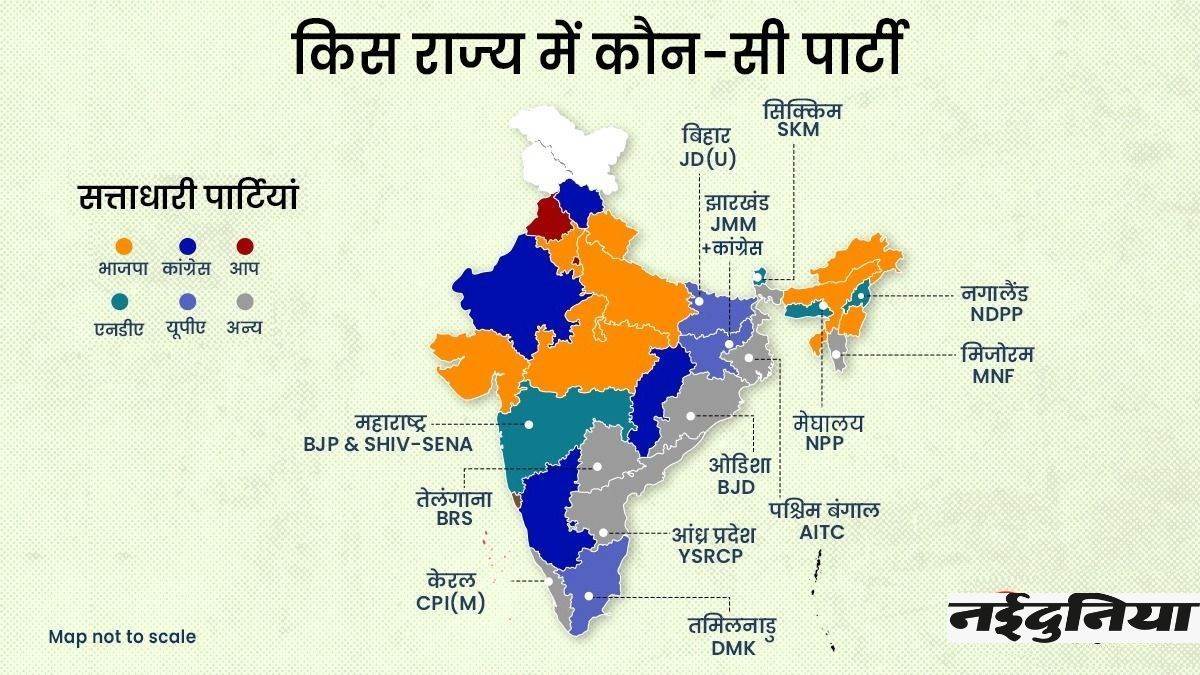 Vidhan Sabha Chunav Result 2023: लोकसभा चुनाव से पहले भाजपा हुई मजबूत, 52 फीसदी आबादी पर कर रही शासन