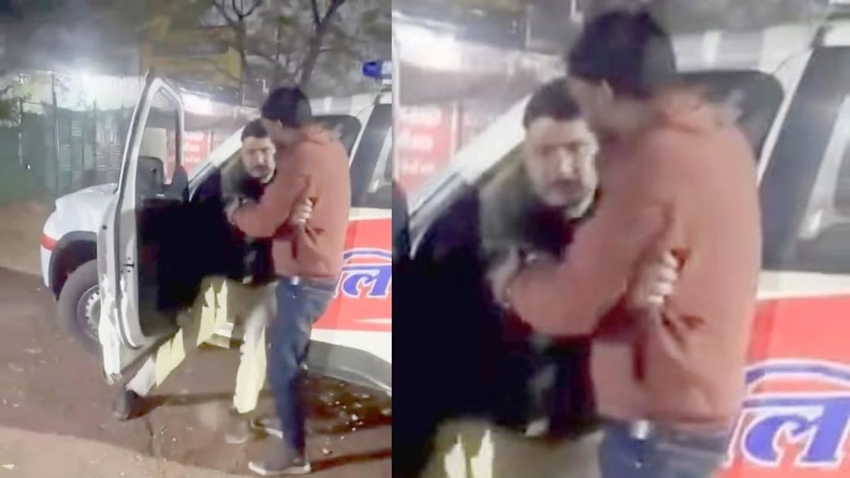 पति-पत्नी की लड़ाई सुलझाने गया पुलिसवाला खुद विवाद में उलझा, नशे में धुत्त Constable का Video Viral