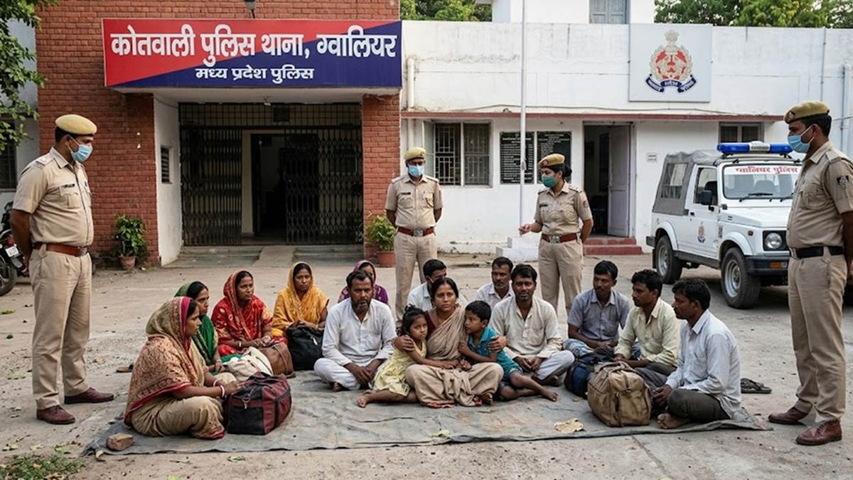 ग्वालियर में 12 बांग्लादेशी हिरासत में, पकड़े गए लोगों में पति-पत्नी और बच्चे भी