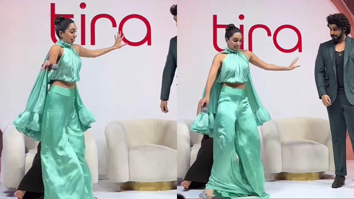 Kiara Advani Video: Kiara Advani survived falling on the stage due to ...