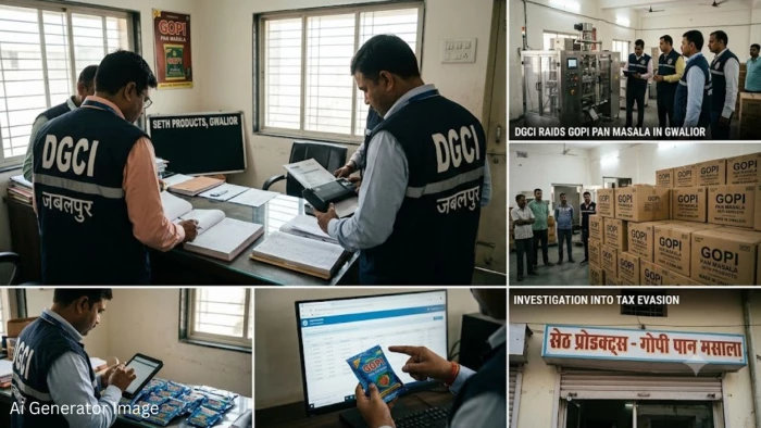 ग्वालियर में गोपी पान मसाला की फर्म 'सेठ प्रोडक्ट' पर DGCI का छापा, टैक्स चोरी की आशंका में जांच तेज