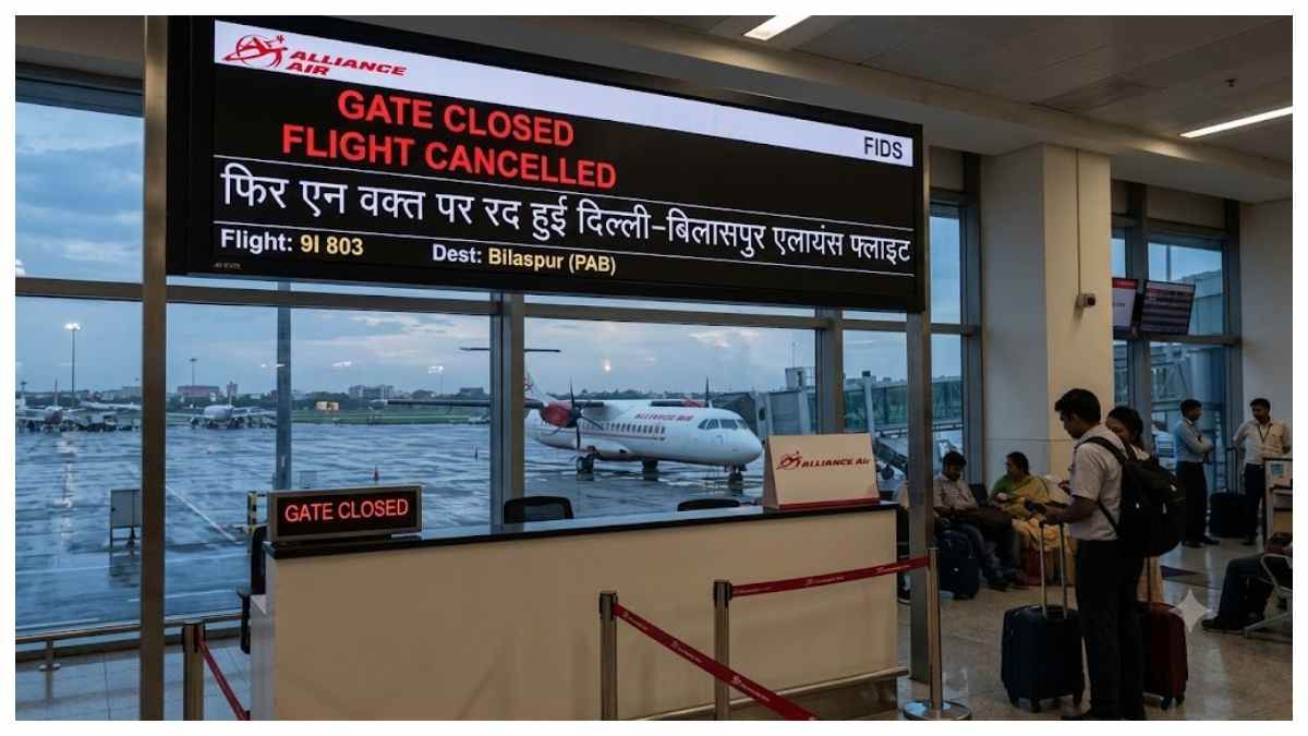 एलायंस एयर की दिल्ली-बिलासपुर फ्लाइट रद, यात्री परेशान