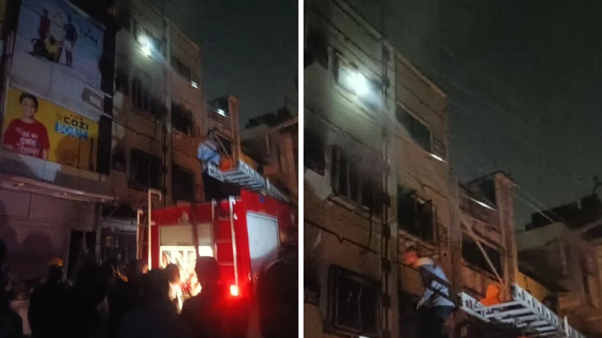 जबलपुर में तीन मंजिला कपड़े की दुकान में लगी भीषण आग, स्टॉक जलकर खाक