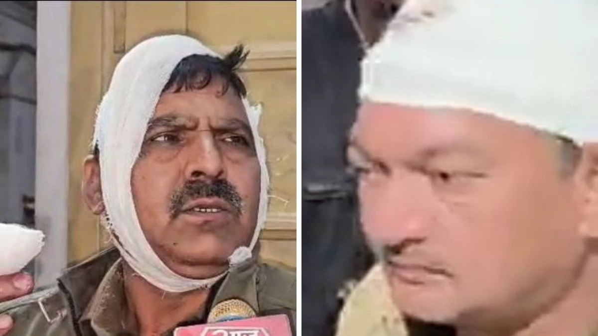 आंखों में मिर्च फेंकी... गाड़ी के शीशे फोड़े, MP के गुना में भीड़ ने पुलिस जवानों को दौड़ा-दौड़ाकर पीटा; दो के सिर फूटे