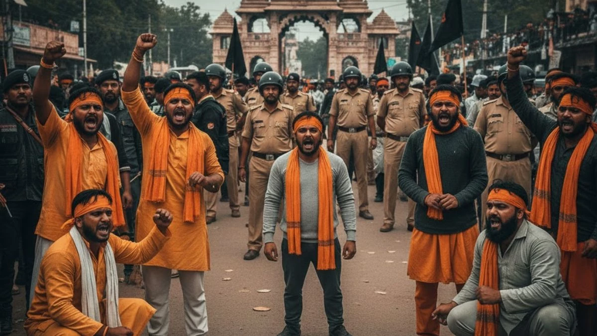 मंदसौर में भारी तनाव... बछड़े का कटा सिर मिलने पर बजरंग दल का प्रदर्शन, 7 फरवरी को बंद का आह्वान