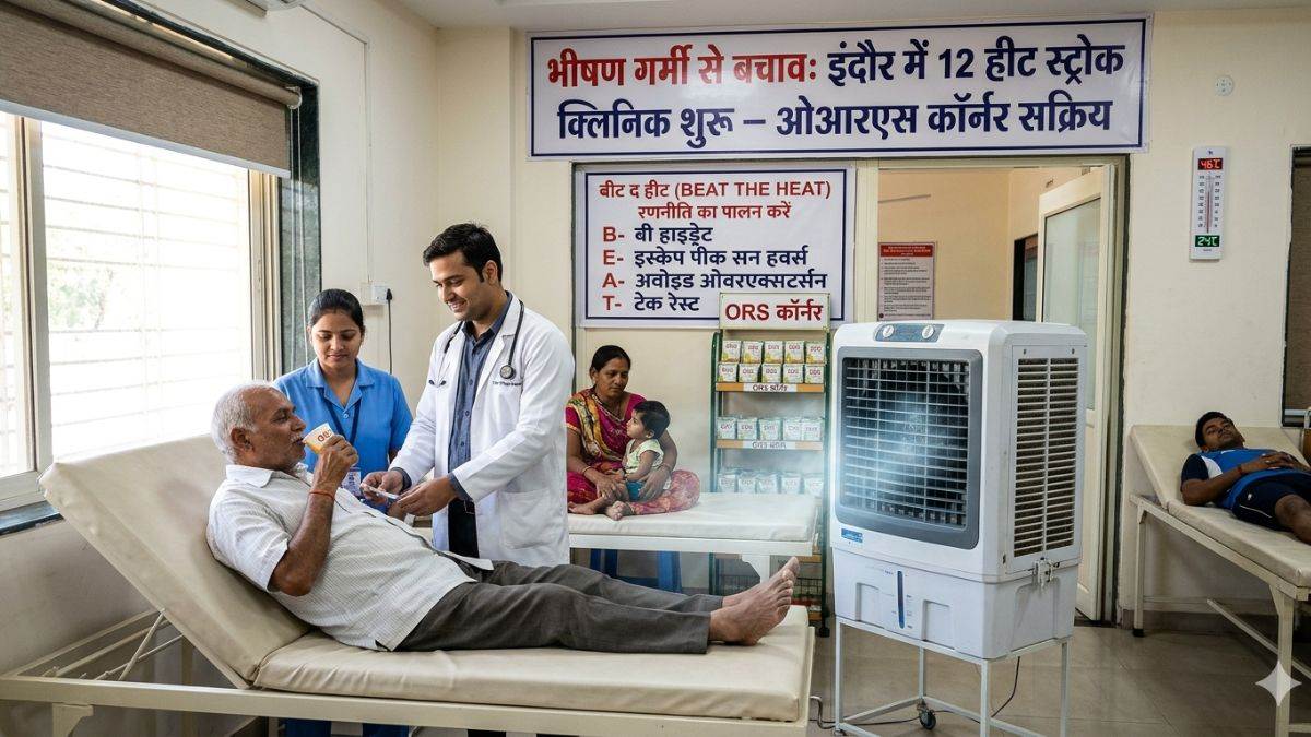 इंदौर में 'हीट वेव' का कहर: लू से बचाने के लिए शहर में 12 हीट स्ट्रोक क्लिनिक शुरू, अस्पतालों में लगे कूलर-पंखे