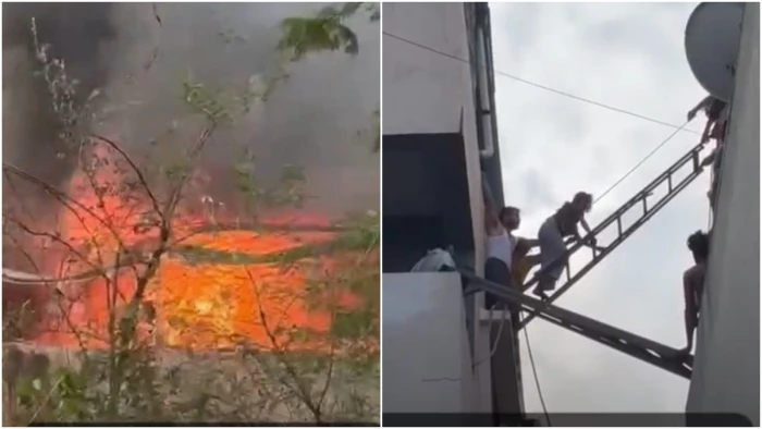 इंदौर में टला दिल्ली के रेस्टोरेंट जैसा हादसा, इलेक्ट्रिक व्हीकल के शोरूम में लगी आग; बिल्डिंग में ऊपर रहने वाले 20 से ज्यादा लोगों को सुरक्षित निकाला