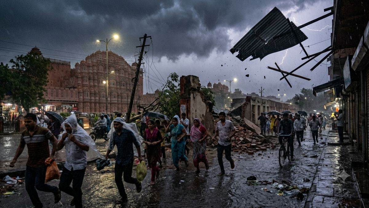 राजस्थान में तूफान का कहर: कहीं मलबे में दबे मां-बेटे और दो भाई, तो कहीं उड़ती लोहे की चादर से कटी गर्दन; 5 की मौत