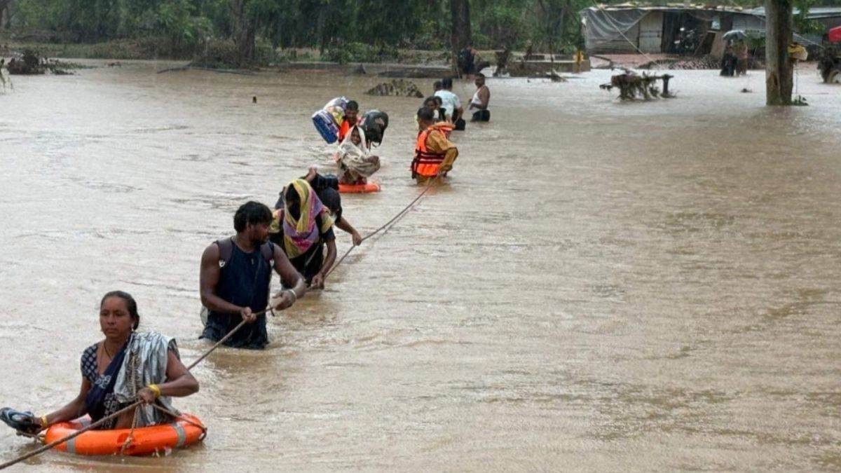 महासमुंद में उफनते नाले में फंसे 14 मजदूर, 10 पुरुष और 4 महिलाओं का सैनिकों ने किया सफल रेस्क्यू