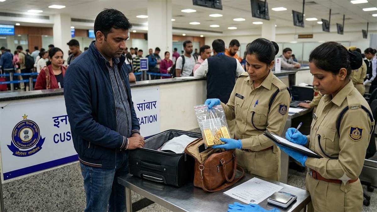 इंदौर एयरपोर्ट पर आबूधाबी से आई फ्लाइट के यात्री के पास मिला 2 करोड़ का सोना, तस्करी की आशंका