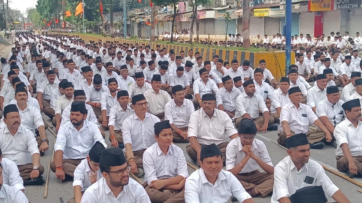 इंदौर में आज राष्ट्रीय स्वयं सेवक संघ का महा पथ संचलन, एक लाख 50 हजार स्वयंसेवक जुटे