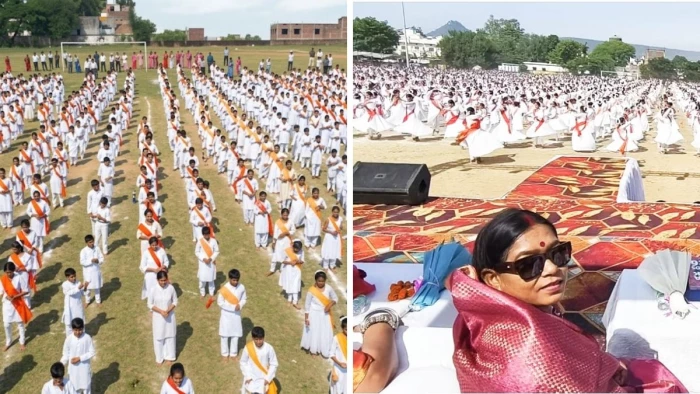 मैहर जिले ने गौरव दिवस पर रचा इतिहास, 3430 विद्यार्थियों ने एक साथ किया कथक,  एशिया बुक ऑफ वर्ल्ड रिकॉर्ड में नाम दर्ज