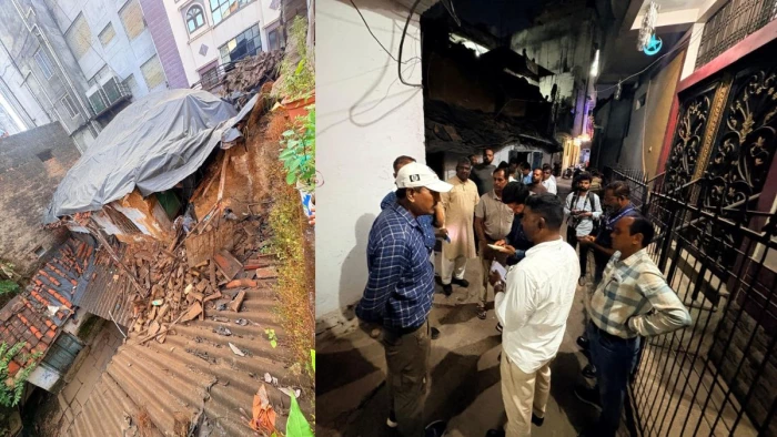 जबलपुर के नया मोहल्ला में भरभराकर गिरा कच्चा मकान, मलबे में फंसे 15 लोग; गूंजती रही चीख