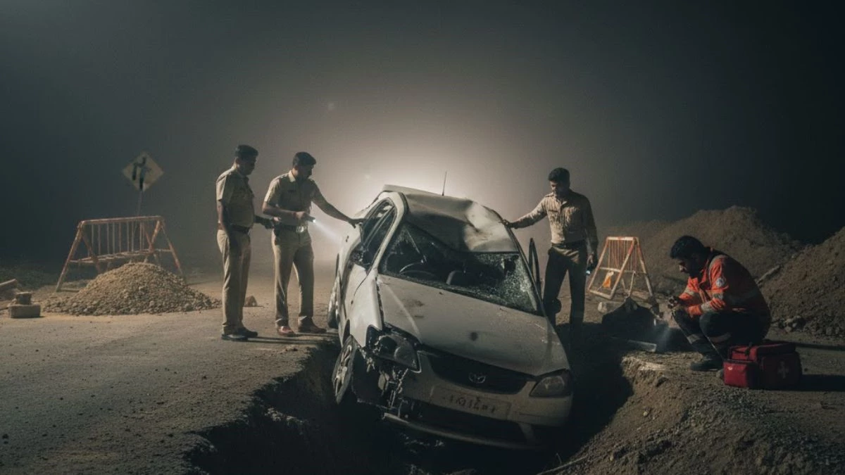 CG Road Accident: भारतमाला रोड पर दर्दनाक हादसा, खाई में गिरी कार... कांग्रेस नेता सहित दो की मौत